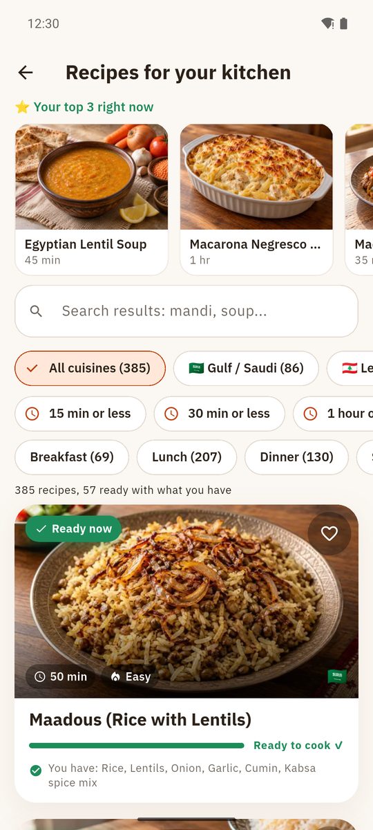 Your best dishes right now