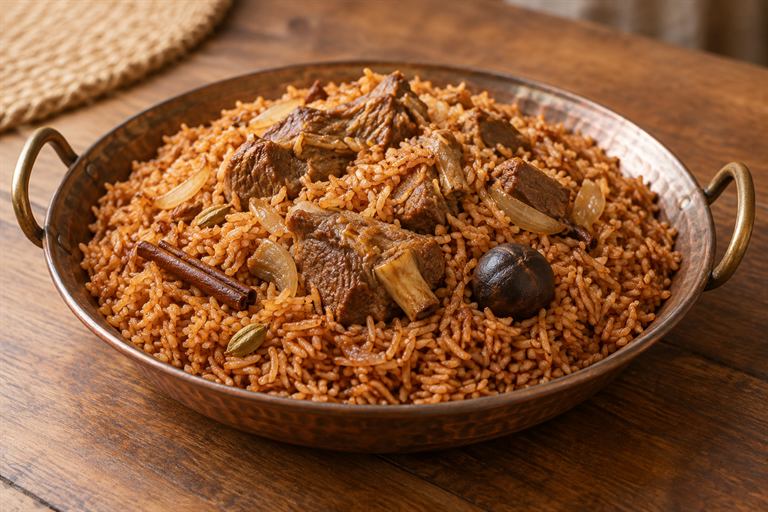 رز حساوي باللحم
