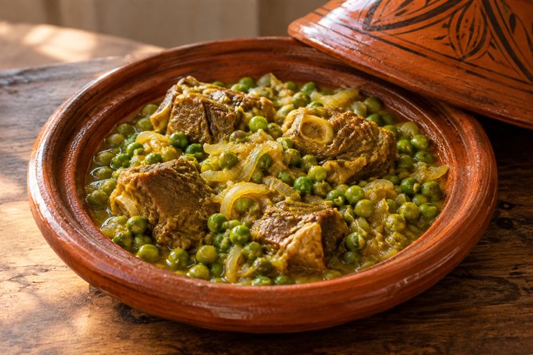 طاجين لحم بالجلبانة