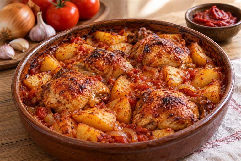 صينية فراخ بالبطاطس