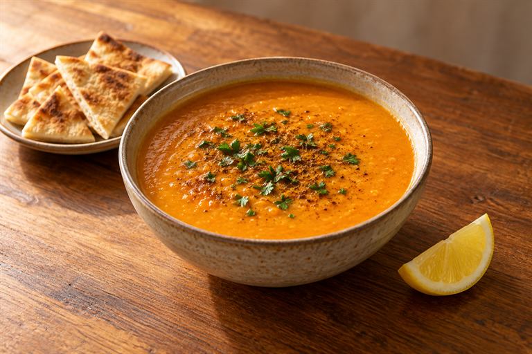 شوربة عدس شامية
