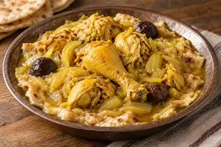 Chicken Tashreeb (Bread in Dried-Lime Broth)