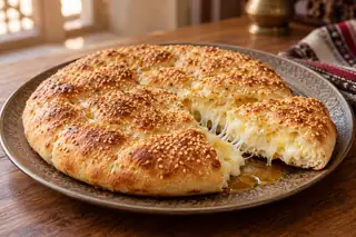 Tamees with Cheese (Afghan-Style Flatbread)
