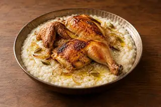 Saleeg (Creamy Hijazi Rice with Chicken)