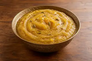 Aseeda (Sweet Toasted Flour Pudding)