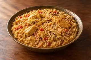Madrouba (Kuwaiti Beaten Rice & Chicken)