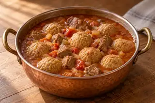Hail Kbeeba (Stuffed Wheat Dumplings in Broth)