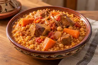 Berkoukes (Algerian Pearl Pasta Stew)