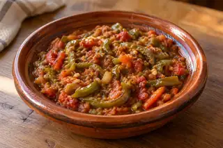 Taktouka (Moroccan Pepper and Tomato Salad)
