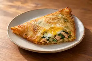 Tunisian Brik (Egg & Tuna Pastry)