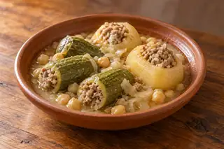 Algerian Dolma (Stuffed Zucchini & Potatoes)