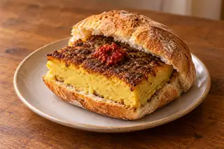 Karantika (Algerian Chickpea Flour Bake)