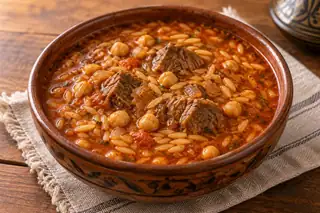 Sharba Libiya (Libyan Orzo Soup)