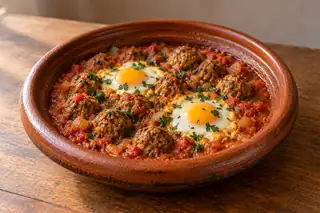 Kefta Tagine with Eggs
