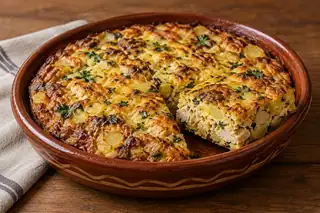 Tunisian Tajine (Baked Egg & Chicken Frittata)