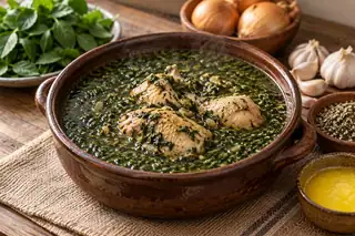 Molokhia with Chicken