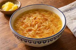 Orzo Soup (Lesan Asfour)