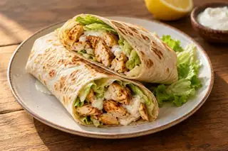 Pan-Fried Chicken Wrap