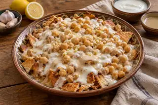 Fatteh Hummus (Chickpea & Yogurt Fatteh)