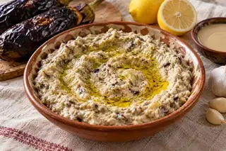 Mutabbal (Baba Ganoush with Tahini)