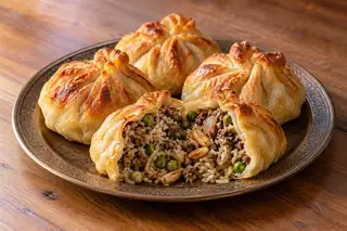Ouzi (Spiced Rice Pastry Parcels)
