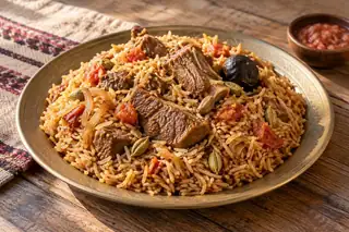 رز حضرمي باللحم
