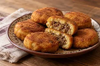 Adeni Kotlet (Stuffed Potato Croquettes)